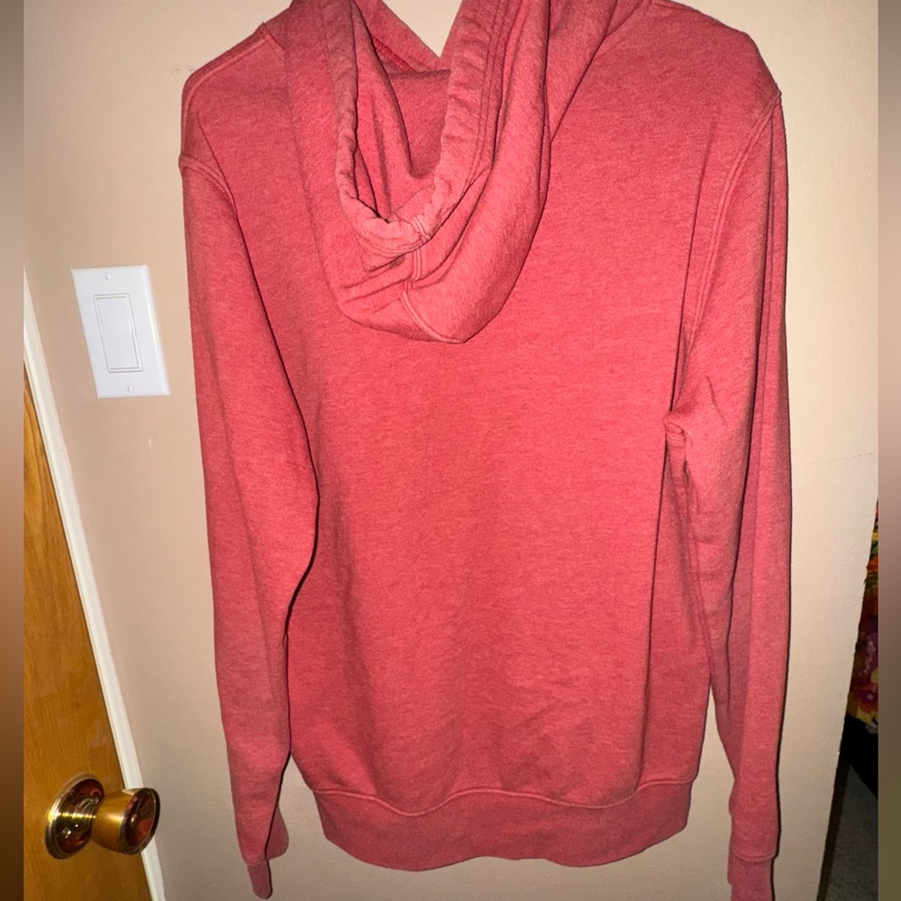 The North Face red and black hoodie